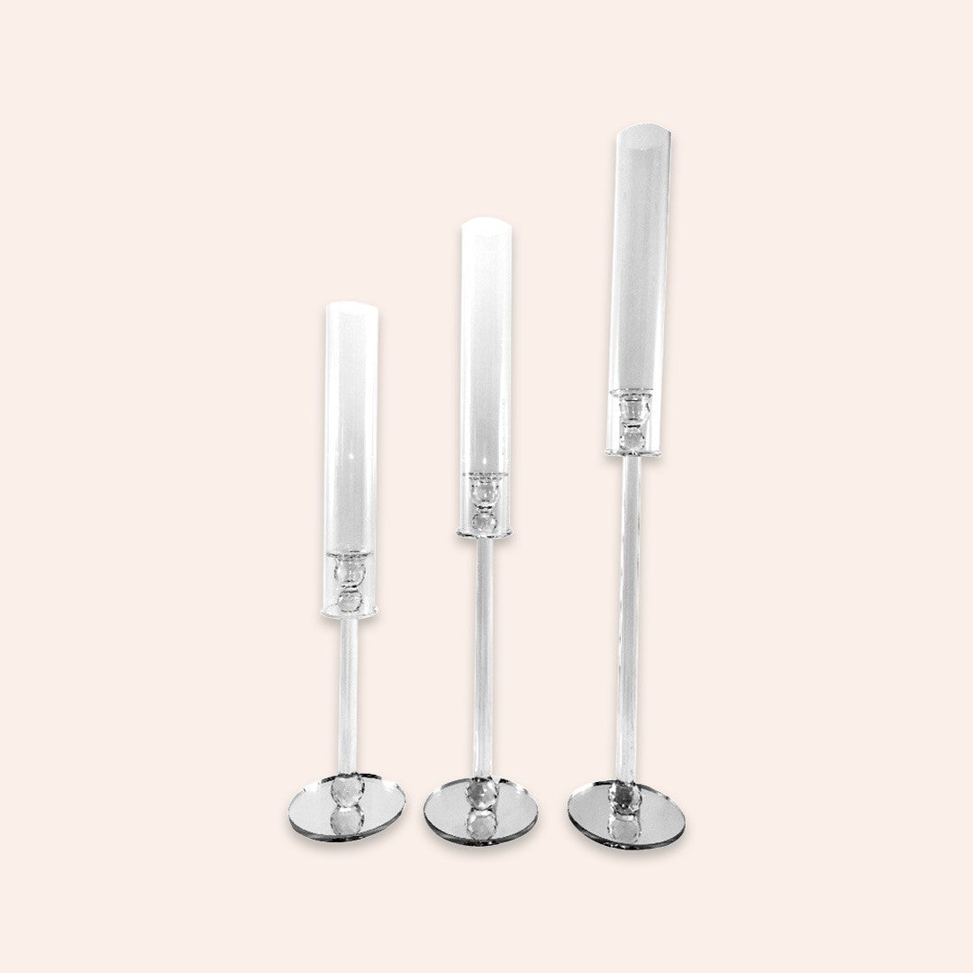 3 Set Crystal Candle holder