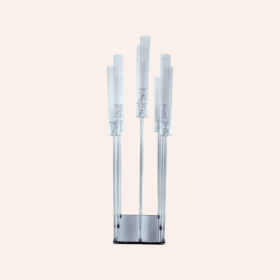 Square Candle holder 9 stem Crysta